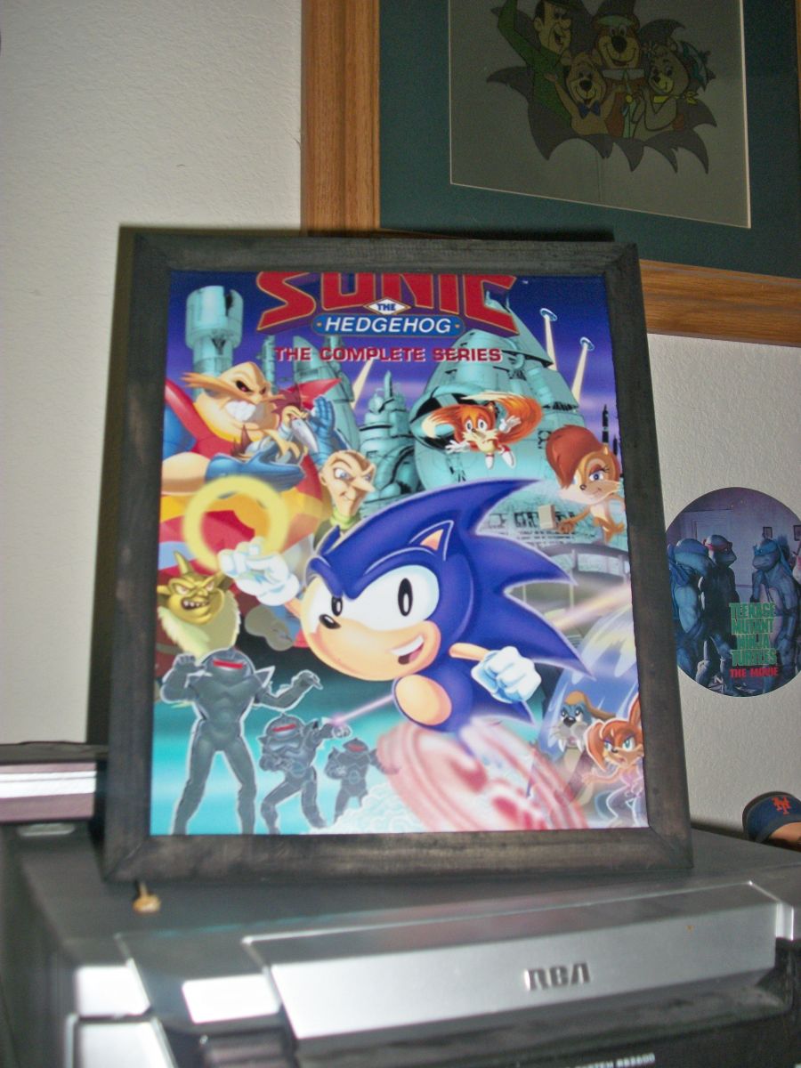 Sonic SatAM DVD Box Set Cover Framed