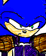 Sonic dressed in DBZ Saiyan garb.